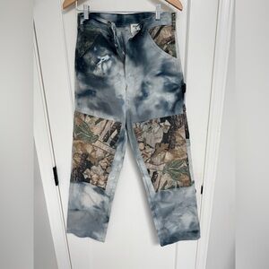 Camouflage and Tie-Dye Cargo Pants